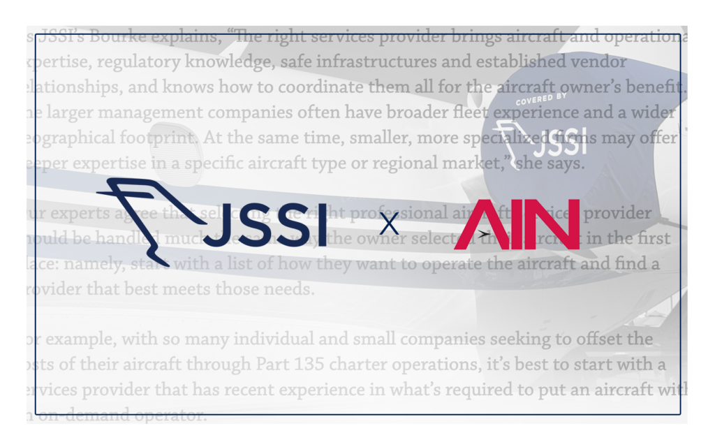 JSSI on What Owners Should Expect from a Maintenance Partner